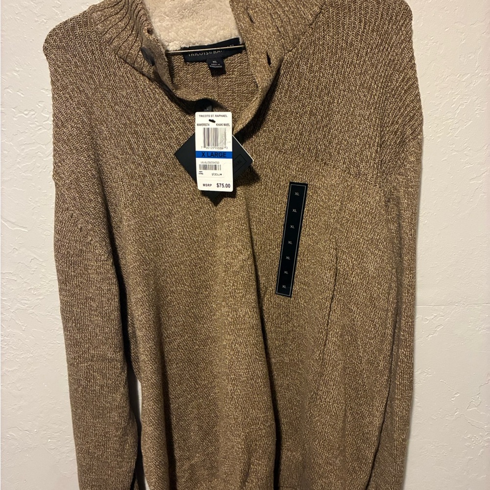 Stylish Tan Turtleneck Sweater for Men